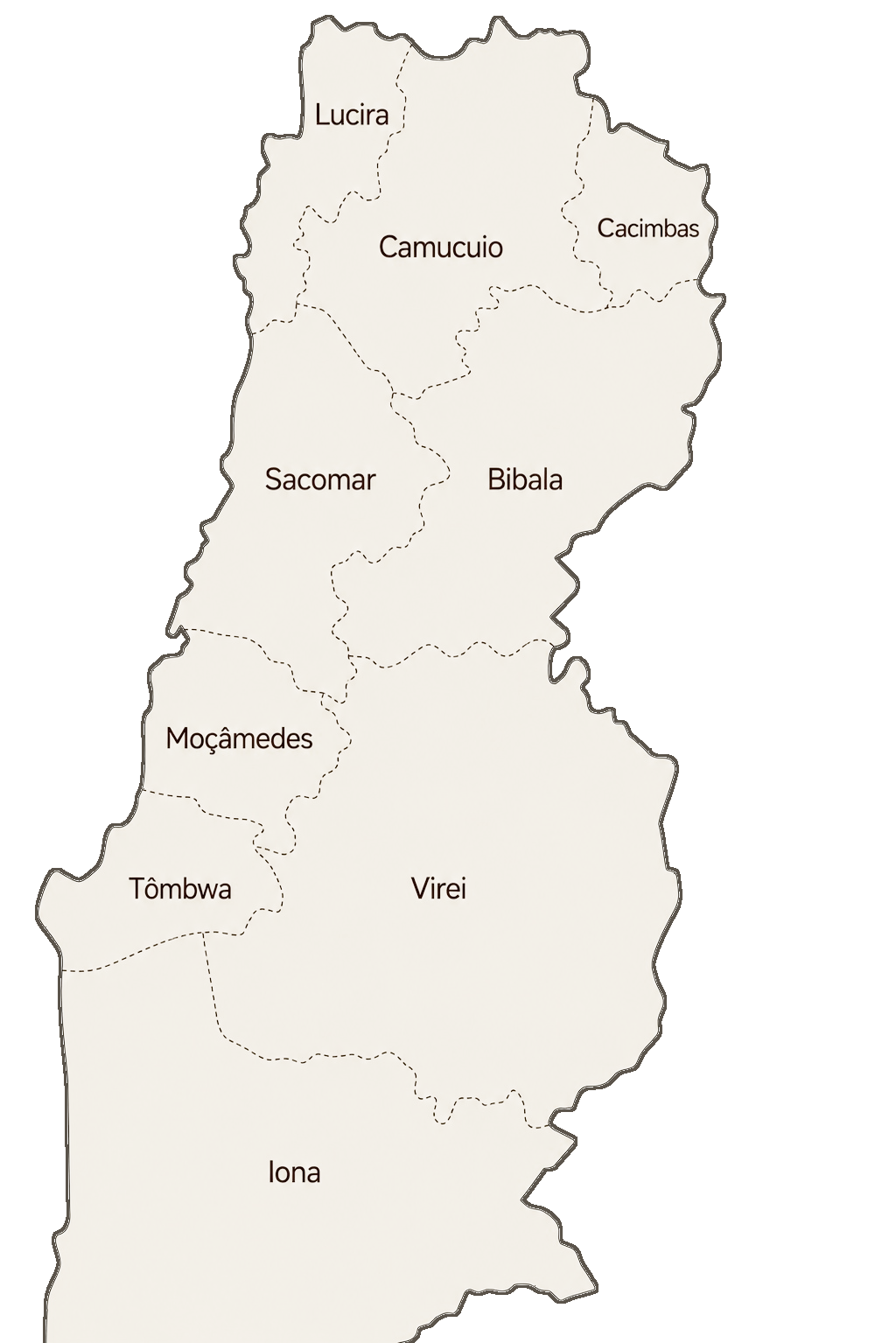 Mapa do Namibe